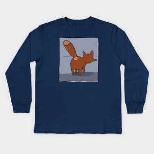 Butts Butts Butts - Fox Kids Long Sleeve T-Shirt